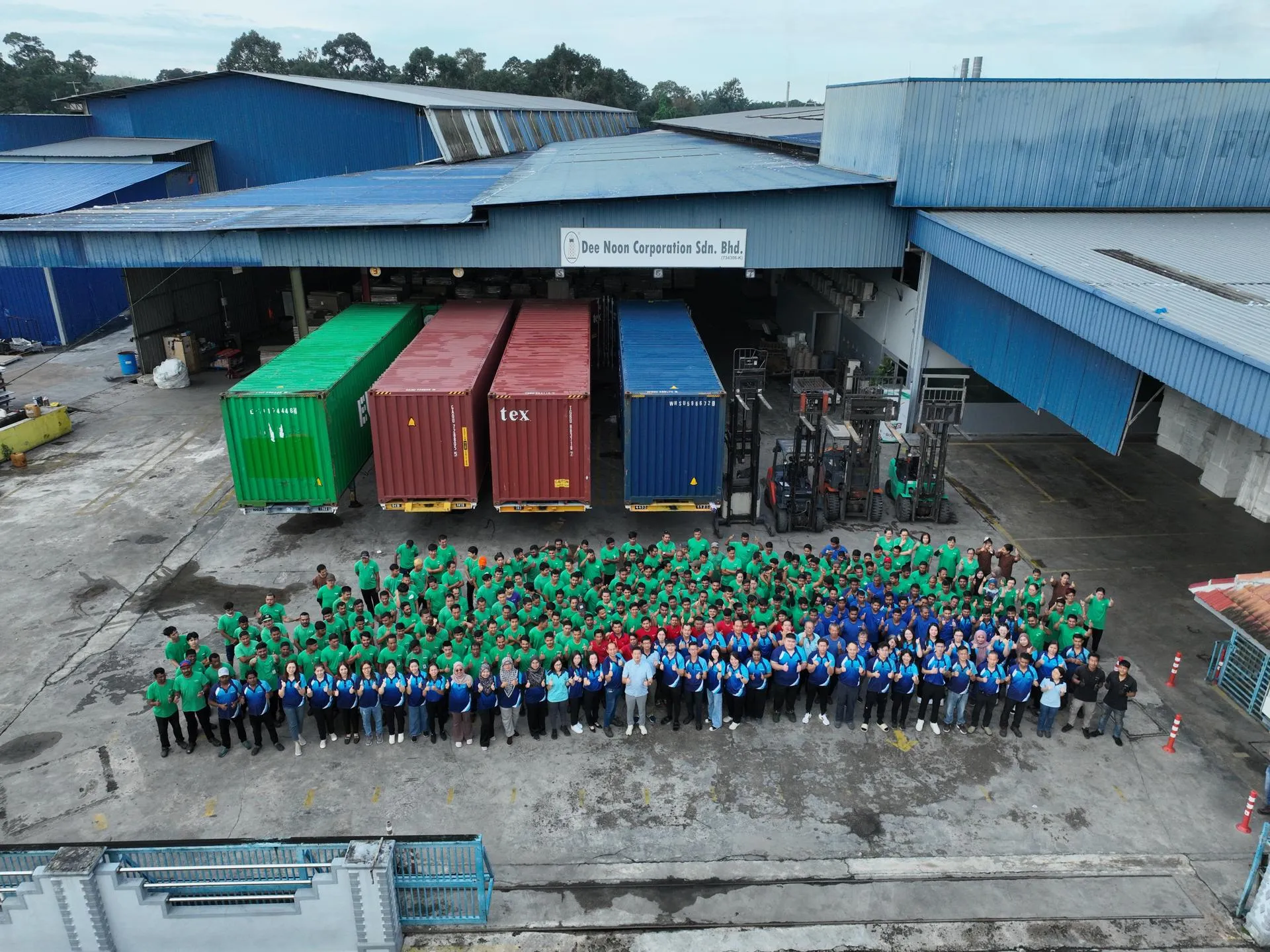 warehouse with tons of containers